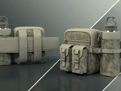 Military-Tactical Multi Pouch Bag 03 Free 3D model