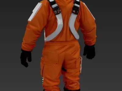 Rocket Man Body and Hands Rigged 3D Model 3D model