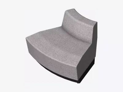 Seating - Contemporary - Blume - Type - Extension - Back - Round Low-poly 3D model