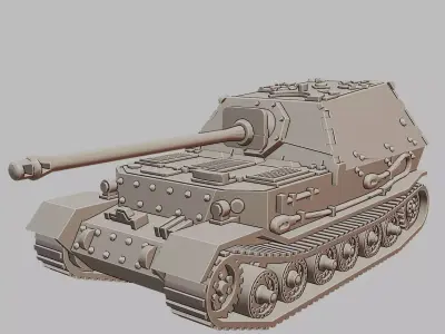 Ferdinand Heavy Tank Destroyer 3D Printable Model 3D print model