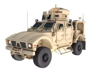 JLTV Oshkosh Heavy Guns Carrier 3D model