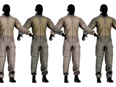 USMC FROG COMBAT UNIFORM Low-poly 3D model