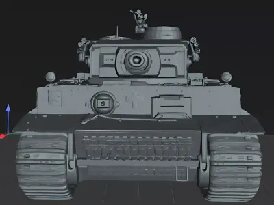 Tank Tiger I Heavy Tank WWII  German Military Vehicle STL  3D print model