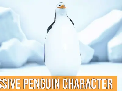 Expressive Penguin Character model pack Low-poly 3D model