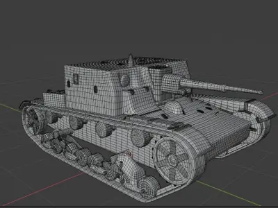 Base Mesh Tank Free Download Free low-poly 3D model