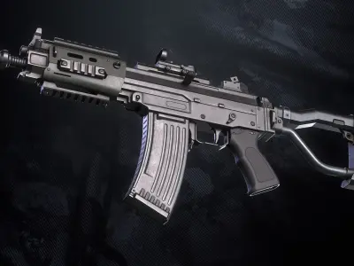 Modular Weapon Low-poly 3D model