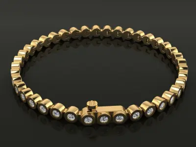 Bezel Bracelet Link 3mm 3D print model