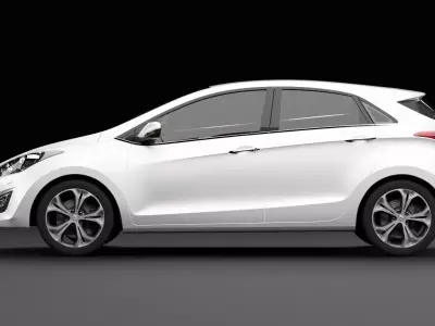 Hyundai i30 Metallic White 3D model