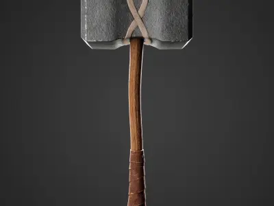 Fantasy Hammer Free low-poly 3D model