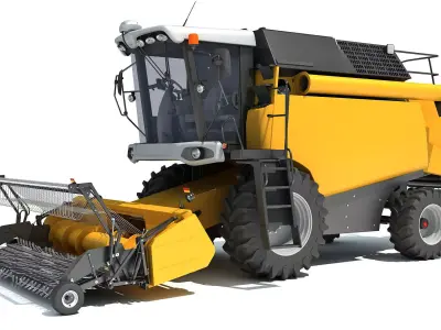 Combine Harvester 3D model 17
