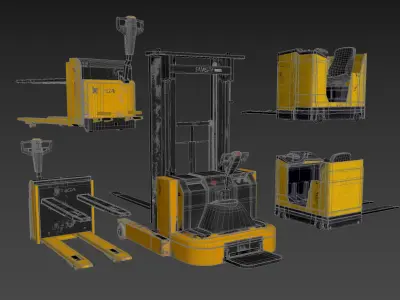 forklift truck 3D model buy