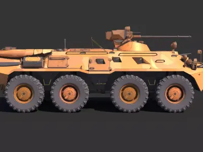 BTR-80 Low-poly 3D model