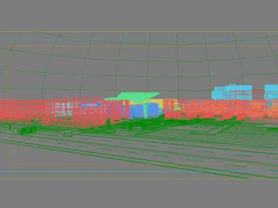 Architecture modern office building 3D model purchase