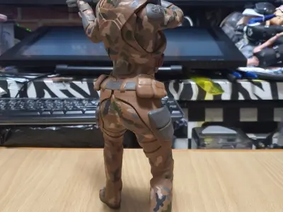 female soldier 3D print model