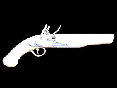 HIE Game Ready Musket D180221 Low-poly 3D model