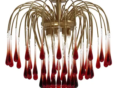 Glass water pendant lamp 3D model