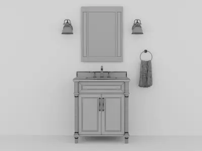 OVE Aberdeen 30 Impress Black 3D model
