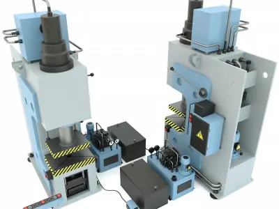 Industrial machine tool hydraulic press PYE250 3D model