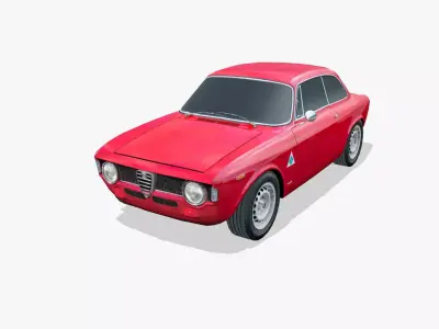 Alfa Romeo Giulia Sprint GTA 1965 Low-poly 3D model
