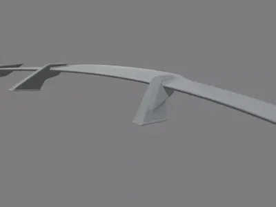 Car Spoiler 09 Low-poly 3D model