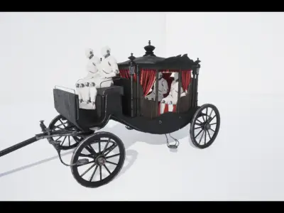 The Carriage 02 Low-poly 3D model