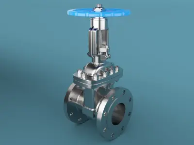 gate valve 3D model by tiger-fire