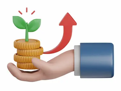 3d rendering investment isolated useful for business 3D model