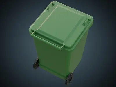 Wheeled Bin 1A Low-poly 3D model