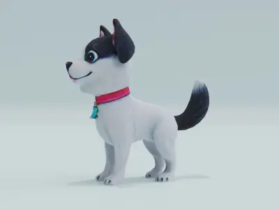 Dog Cute Toy Animal Low-poly 3D model