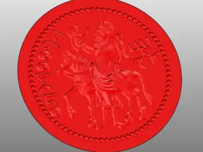 Coin pendant Free 3D model buy