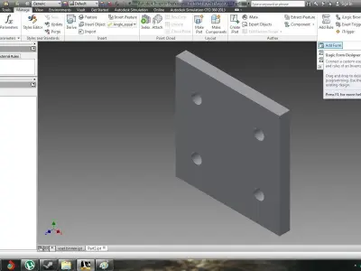 Tutorial for adaptive inventor parts Free 3D model