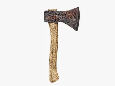 Post Apocalyptic Old Axe Low-poly 3D model