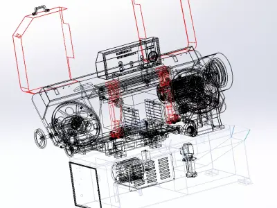 Scissor-type Band Saw Machine  3D model