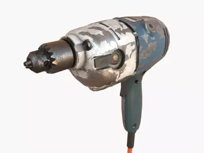 Drill Low-poly 3D model