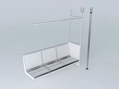 Subway Bench 3D model