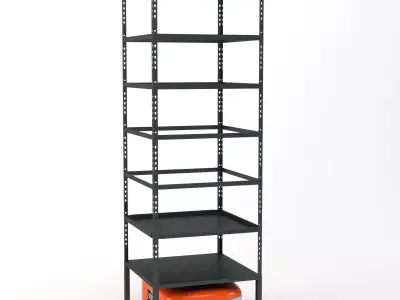 Amazon Kiva Robot With Warehouse Rack 3D model