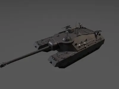 t25 t95 tank low-poly Low-poly 3D model