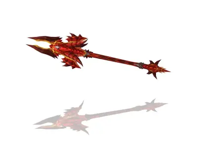 Dragon Scales Spear Low-poly 3D model