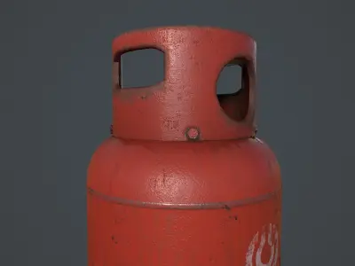 19kg Propane Calor Gas Bottle Low-poly 3D model