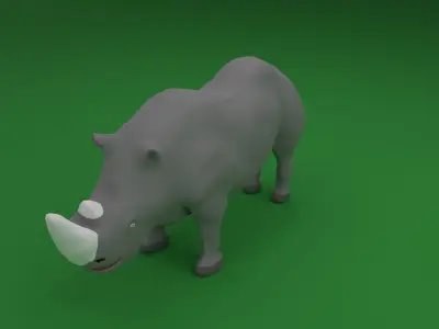 Rhino Low-poly 3D model