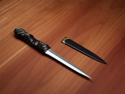 3D Knife High Poly 3D model