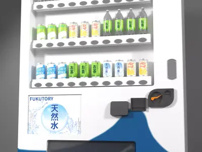 Japanese Vending Machine Low-poly 3D model purchase