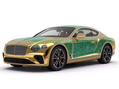 Luxury Jeweled Bentley Continental GT Low-poly 3D model