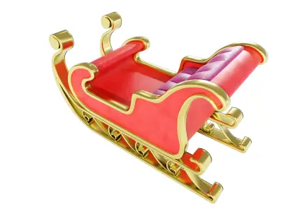 Christmas Sleigh 3d model  3D model