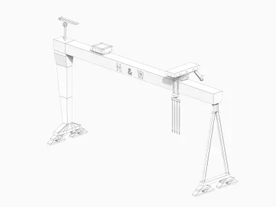 Harland and Wolff Gantry Crane 3D model