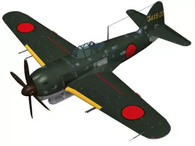 Kawanishi N1K1-Ja Shiden Type11 kou 3D model