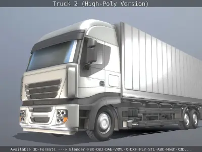 Truck 2 High-Poly Version 3D model