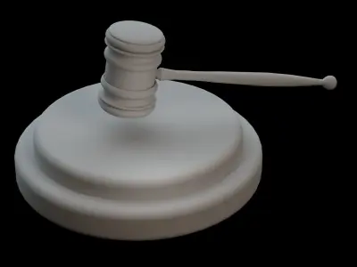 Hammer wooden gavel Free 3D model