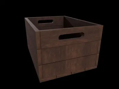 Wooden Case - Game Ready - Low-poly 3D model