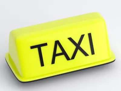 Taxi Rooftop Lamp yellow 3D model